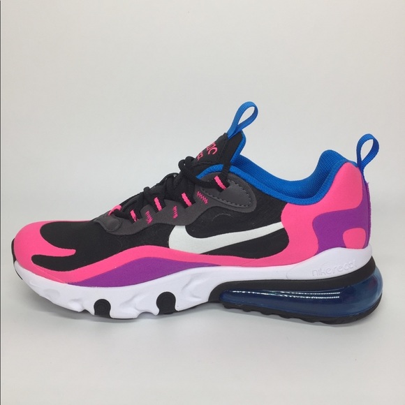 girls youth Nike Air Max 270 React Shoes - Picture 6 of 7
